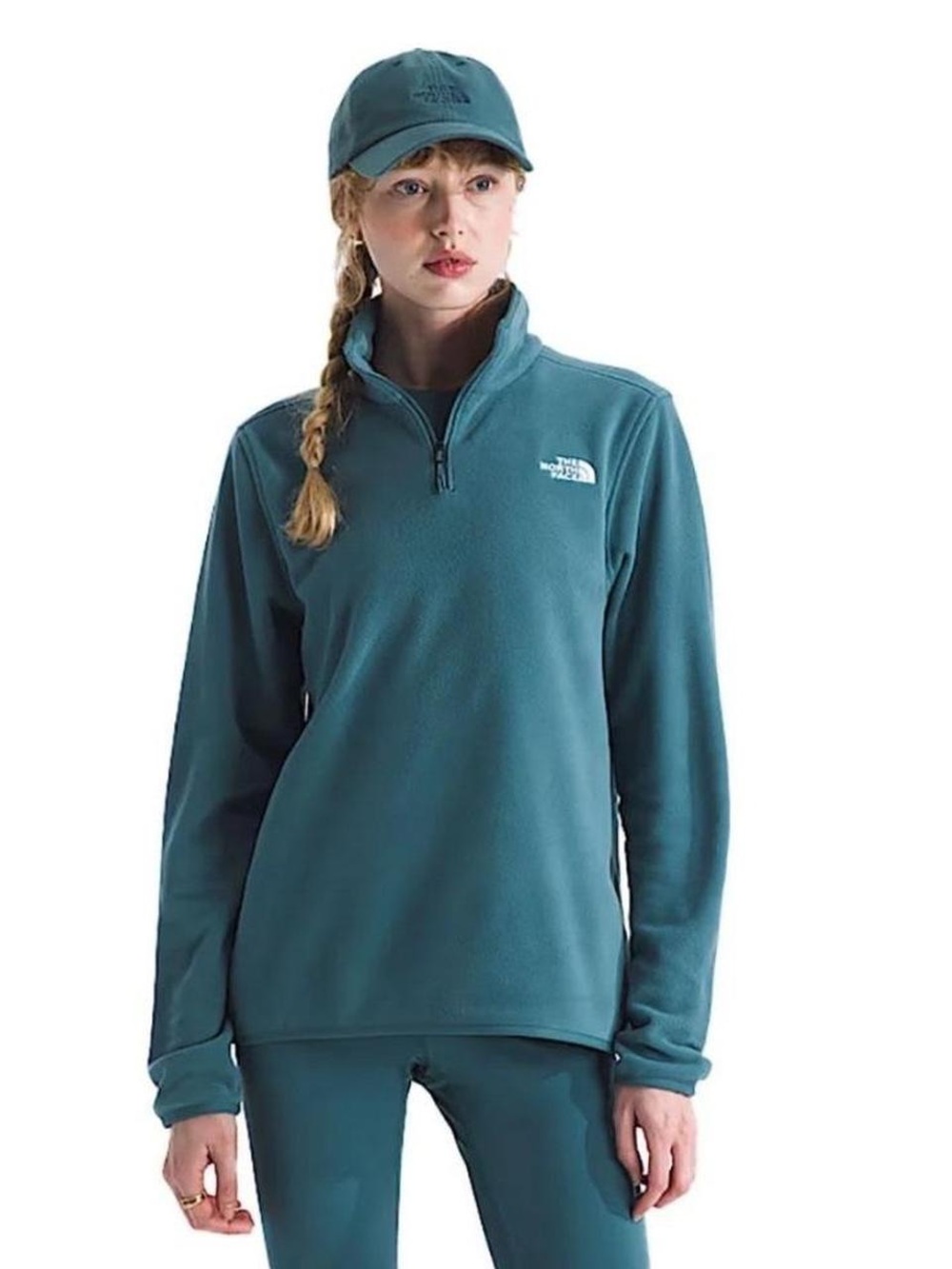 The North Face Glacier 1/4 Zip Fleece Jacket Teal Blue